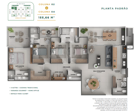 Apartamento 155m²