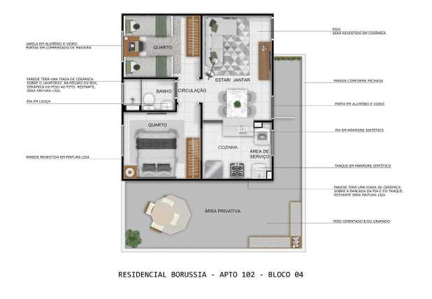 Apartamento 65m²