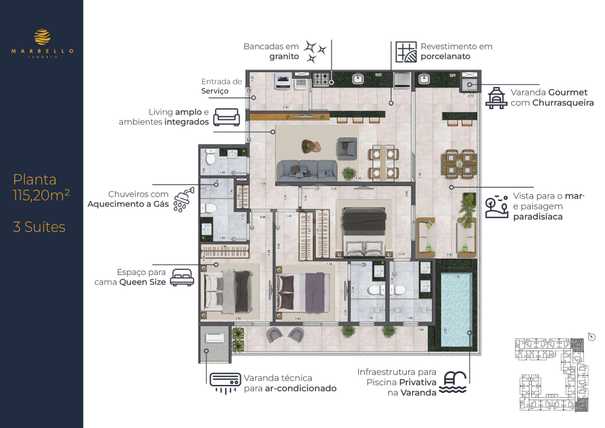 Apartamento 115m²