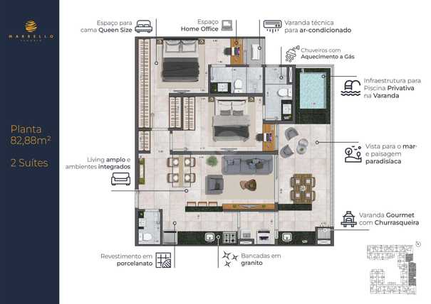 Apartamento 82m²