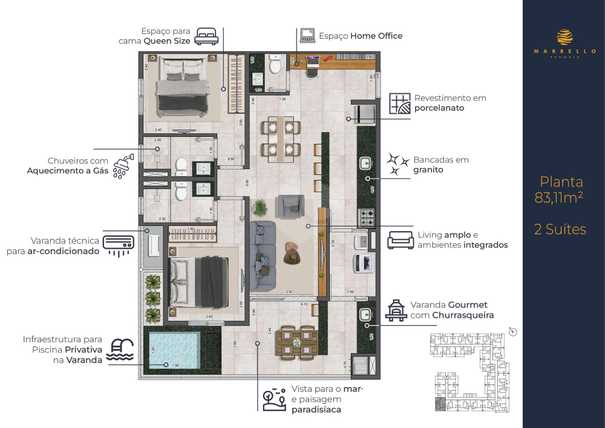 Apartamento 83m²