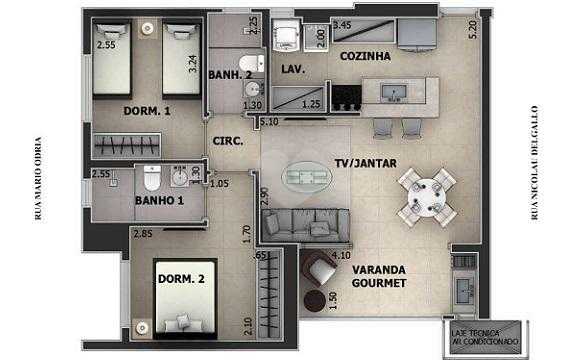 Apartamento 70m²