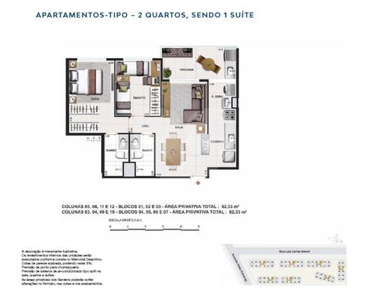 Apartamento 62m²