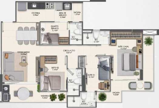 Apartamento 111m²