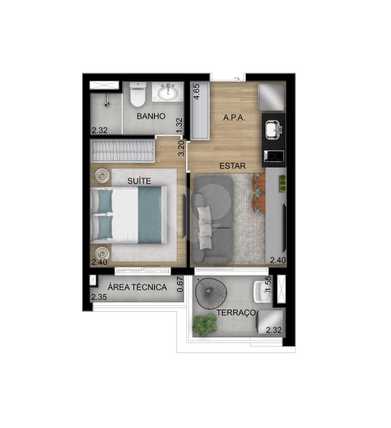 Apartamento 32m²