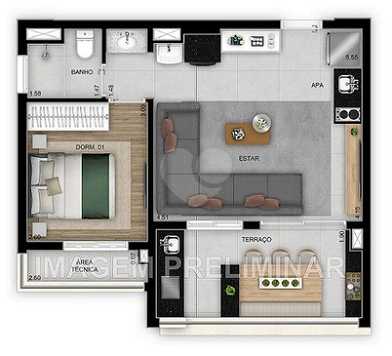 Apartamento 47m²