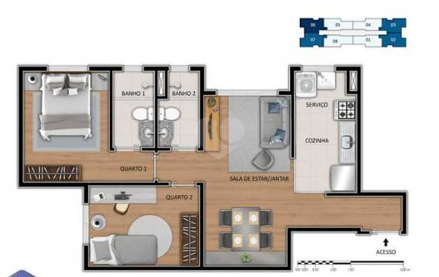 Apartamento 50m²