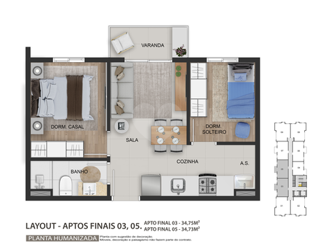 Apartamento 34m²