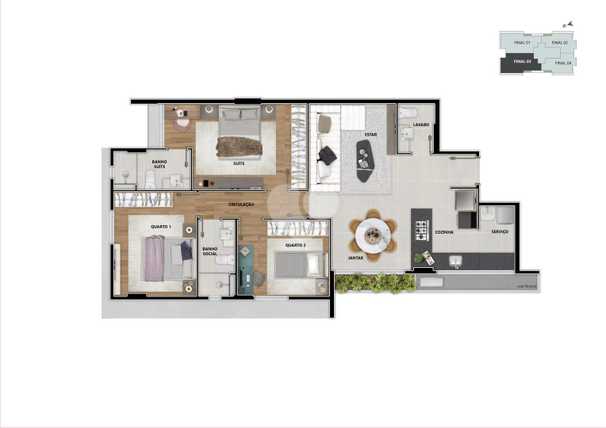 Apartamento 83m²