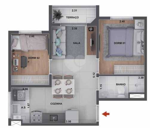 Apartamento 38m²