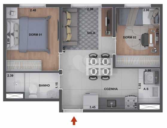 Apartamento 34m²