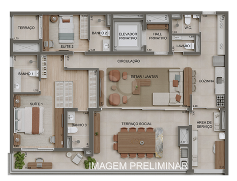 Apartamento 147m²
