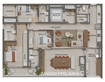 Apartamento 147m²