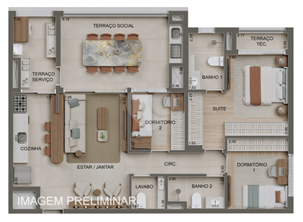 Apartamento 99m²