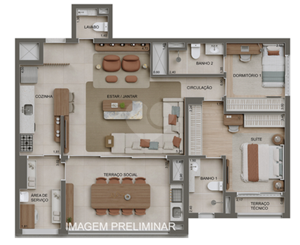 Apartamento 101m²