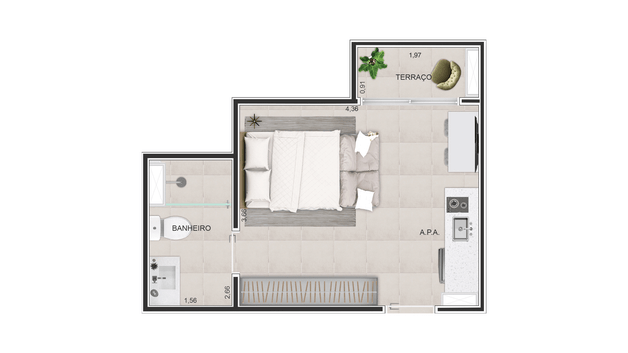 Apartamento 24m²