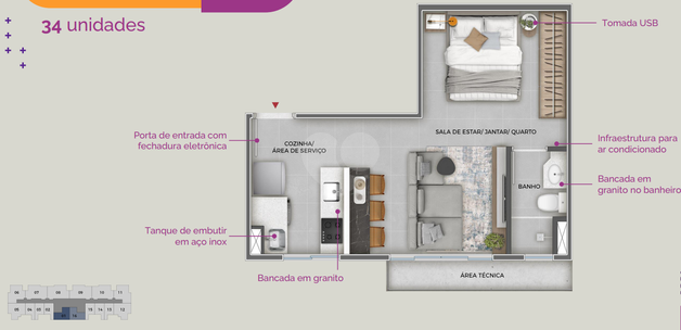 Apartamento 29m²