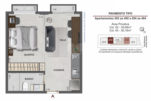 Apartamento 30m²