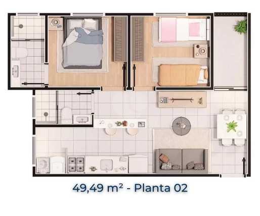 Apartamento 49m²