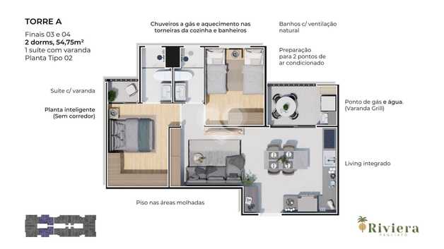 Apartamento 54m²