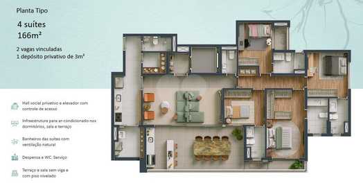 Apartamento 166m²