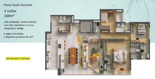 Apartamento 166m²