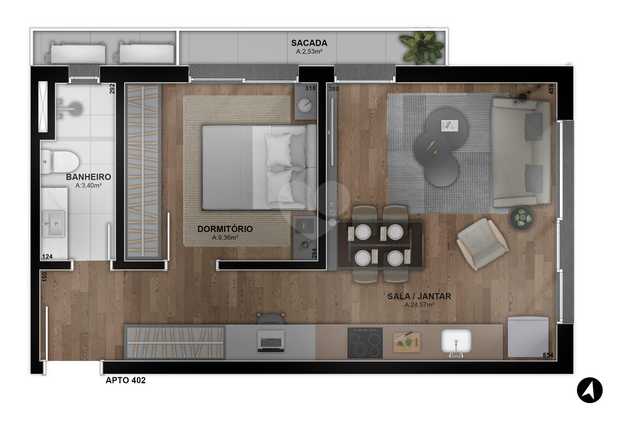 Apartamento 48m²