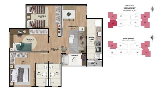 Apartamento 65m²