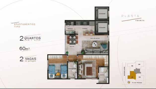 Apartamento 59m²