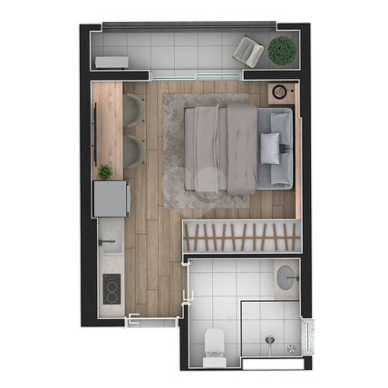 Apartamento 21m²