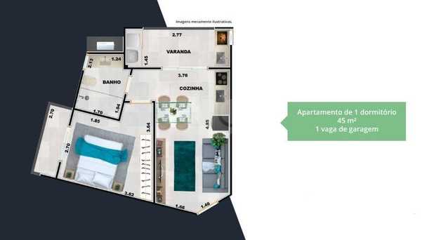 Apartamento 45m²