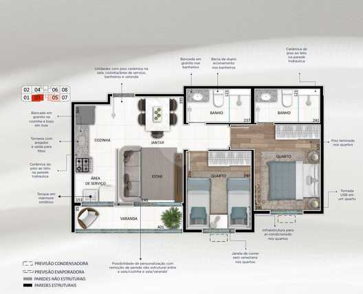 Apartamento 63m²