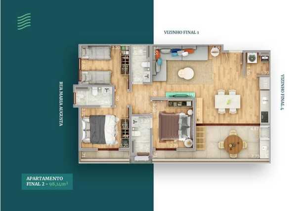 Apartamento 98m²