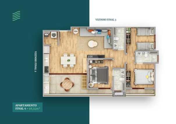 Apartamento 98m²