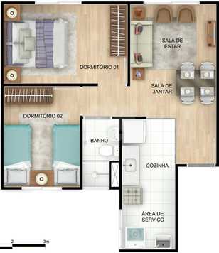 Apartamento 40m²