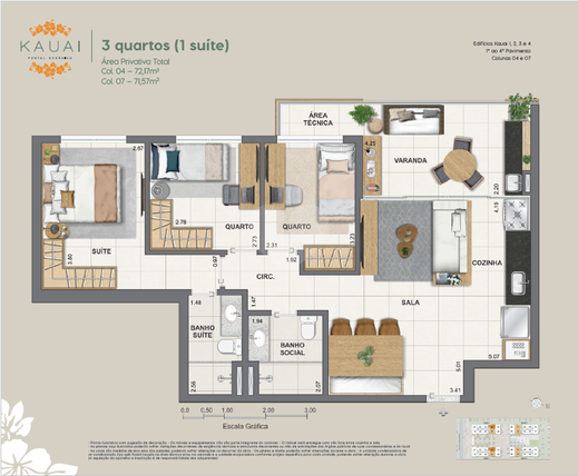 Apartamento 71m²