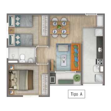 Apartamento 45m²