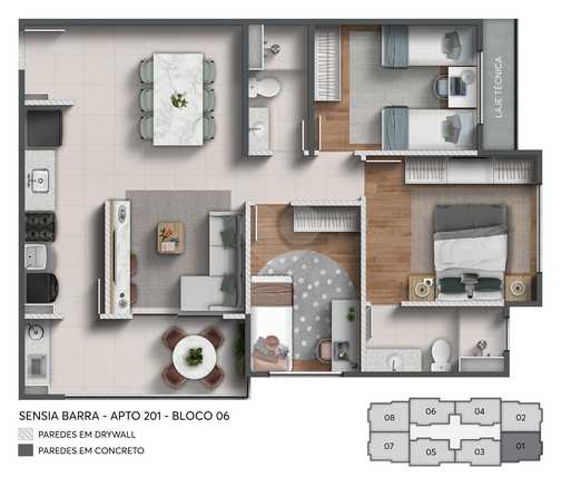 Apartamento 73m²