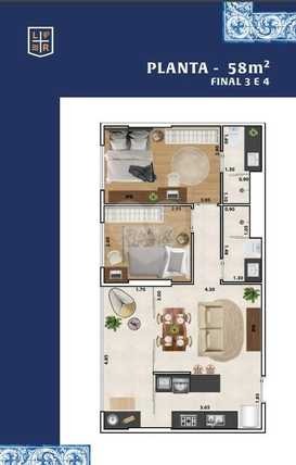 Apartamento 58m²