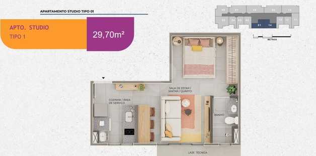 Apartamento 29m²