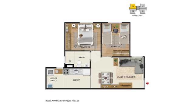 Apartamento 43m²