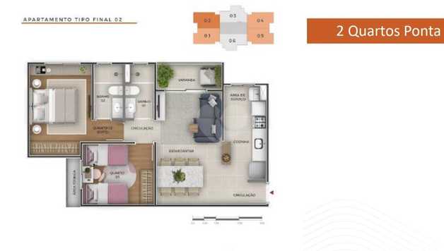 Apartamento 58m²