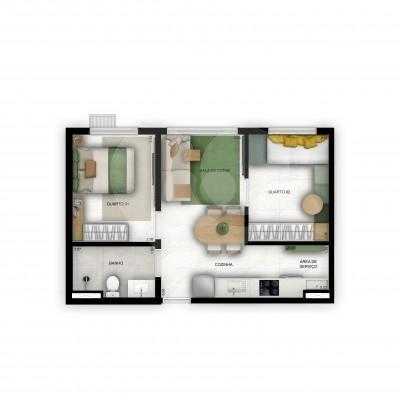 Apartamento 45m²