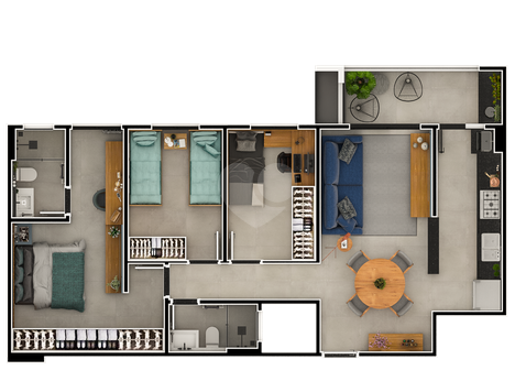 Apartamento 80m²