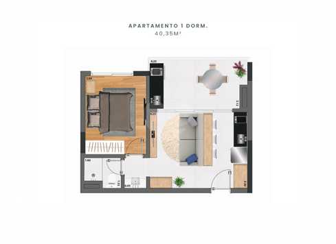 Apartamento 40m²