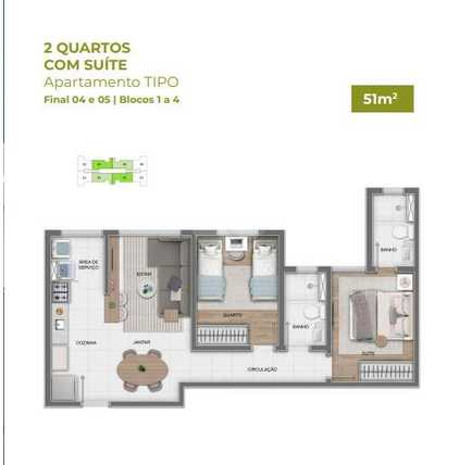 Apartamento 51m²