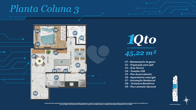 Apartamento 45m²