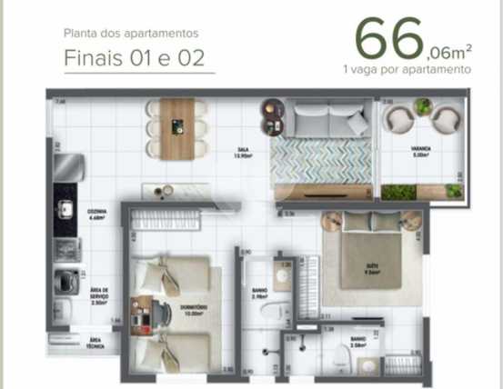 Apartamento 66m²