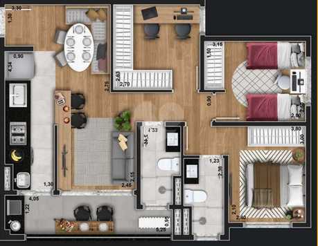 Apartamento 66m²