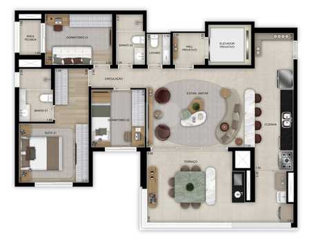Apartamento 113m²